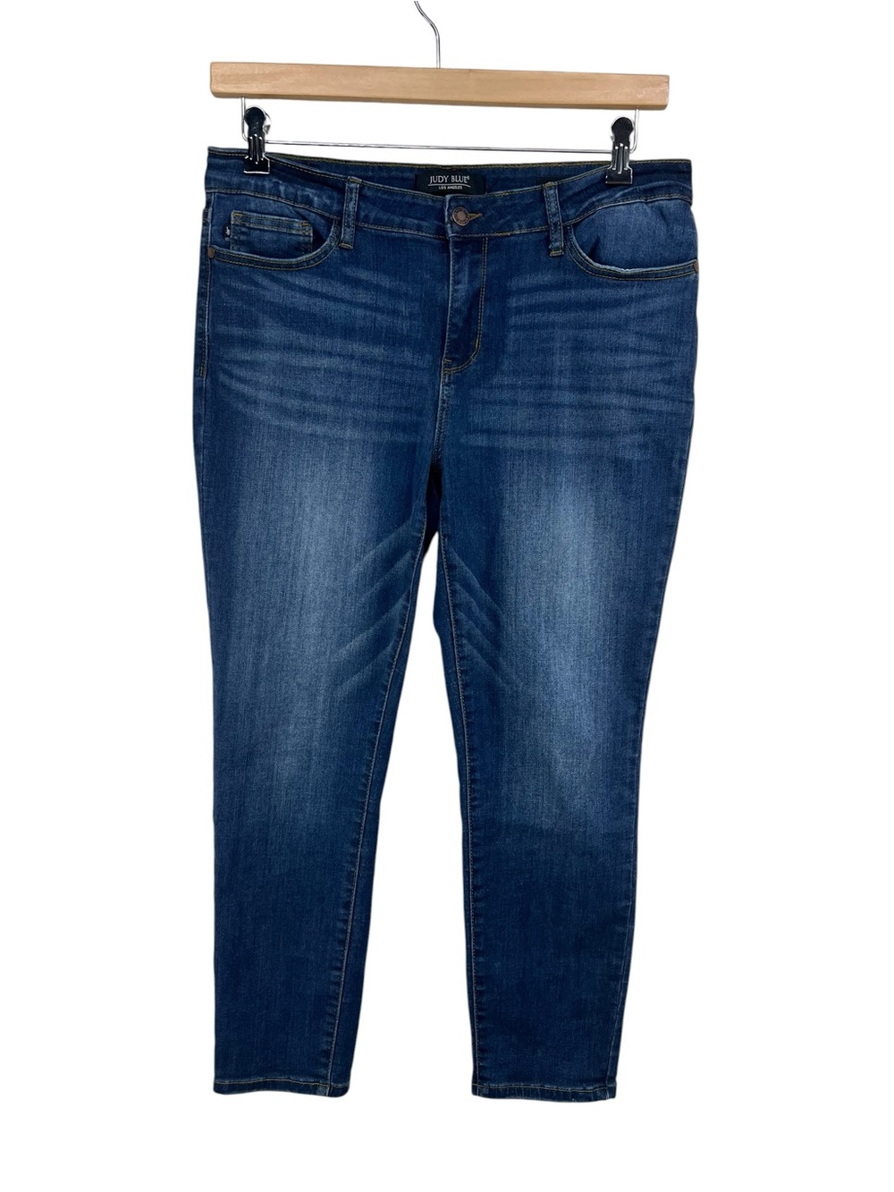 Judy Blue Relaxed Fit Mid Rise Skinny Crop Jeans Womens W32 Style JB82102dk